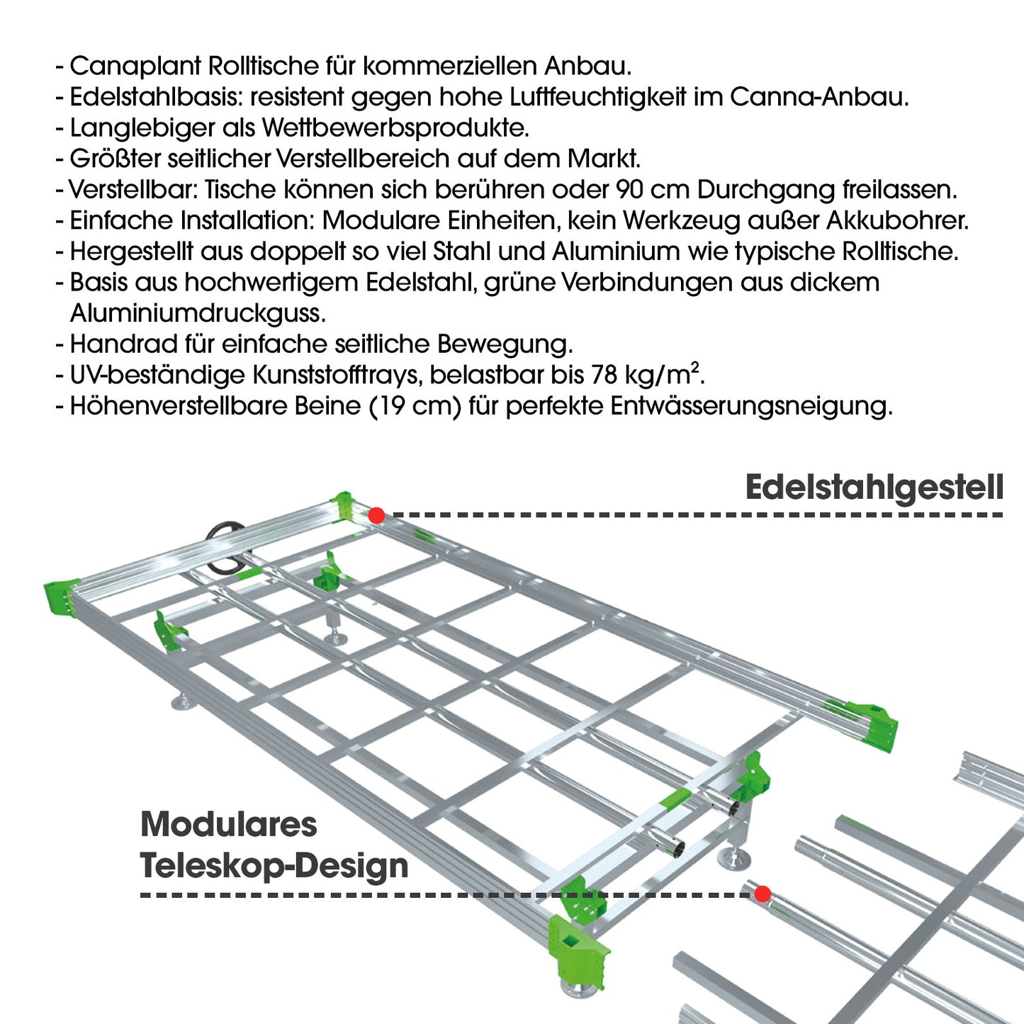 CanaPlant Rolling Bench System